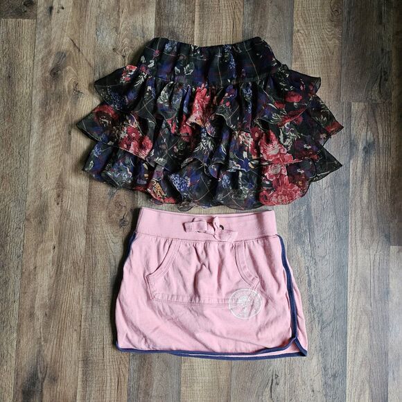 Lot of 2 Ralph Lauren Girls’ Skirts – Size 6 & 6X – Floral & Pink Cotton – EUC - Picture 1 of 8